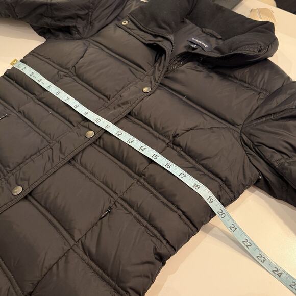 Lands End Women’s Size Small 6-8 Down Puffer Jacket Black Short Coat - Picture 8 of 13